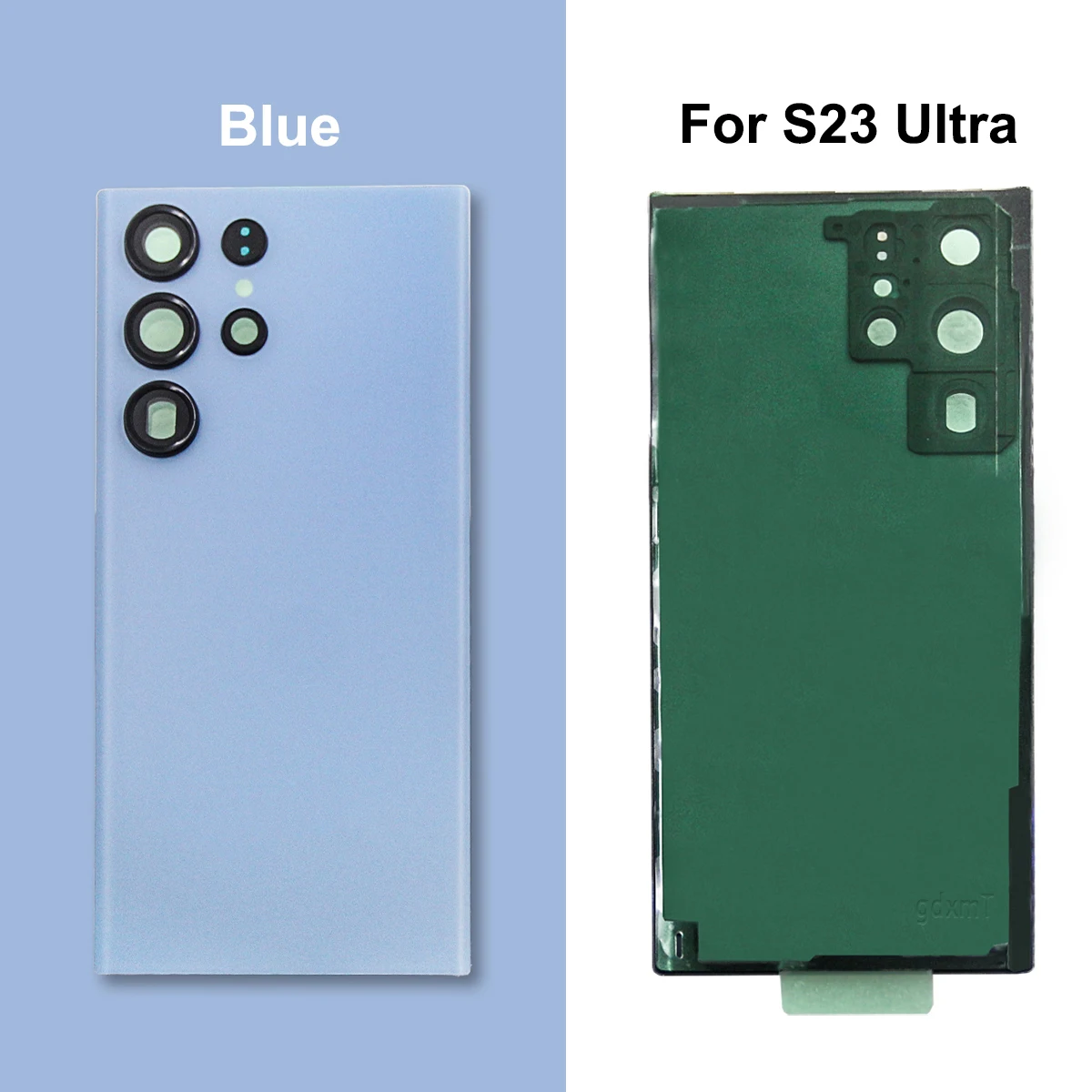 Premium Glass Battery Cover Replacement for Samsung Ultra Series - Rear Door Housing with Camera Lens