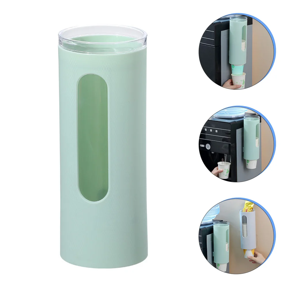 

Cup Holder Adhesive Rack Paper Organizer Disposable Coffee Cups Home Distributor Organizing Plastic Wall Hanging Container