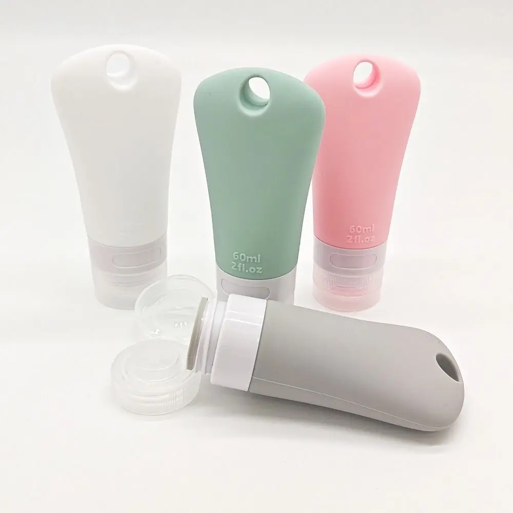 

60ml Refillable Silicone Bottle Hand Washing Sub-bottling Tube Travel Lotion Bottle Shampoo Shower Gel Squeeze Container