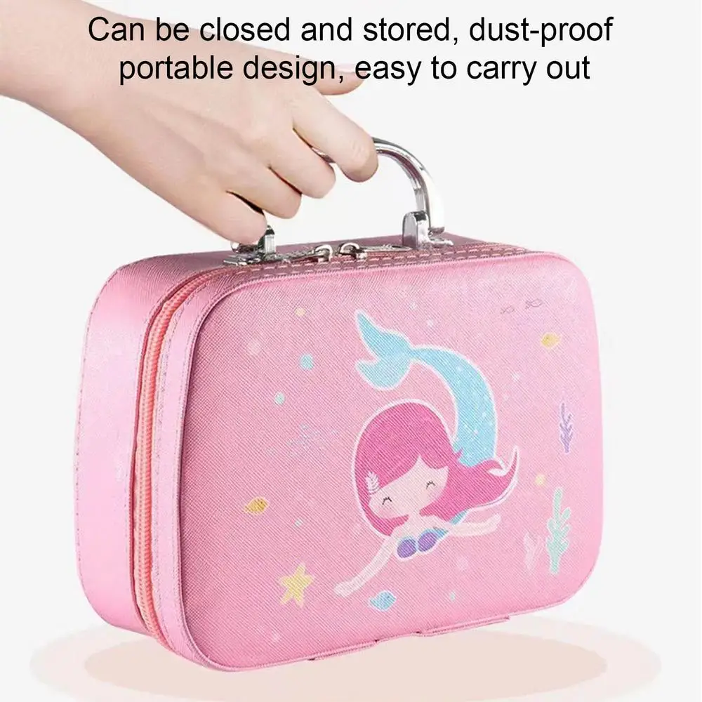 Girls Makeup Kit For Kids Children'S Makeup Set Girls Princess Make Up Box Nontoxic Cosmetics Kit Toys Pretend Play Makeup Beauty Toys Gift Birthday Gift