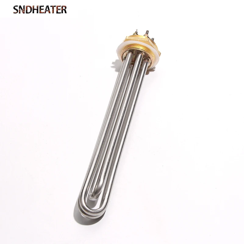 SNDHEATER Electric Water Heater DN32 DN40 DN50 Immersion Heating Element SUS304 220V Tubular Booster 3KW 4.5KW 6KW 9KW 380V 12KW electric water heater device water heating rod