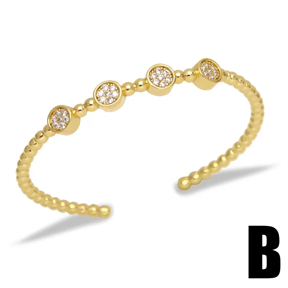 EYER New Luxury Geometric Cuban Link Bracelets Bangles Cubic Zirconia CZ Bohemian Cuff Bracelets For Women Femme Fashion Jewelry