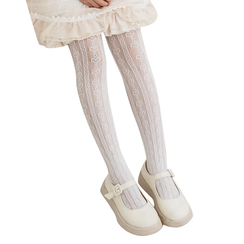 Kids Girl Tight Floral Lace Sweet Princess Pantyhose for Children Girl Spring Summer Legging Stocking Sock колготки для девочки