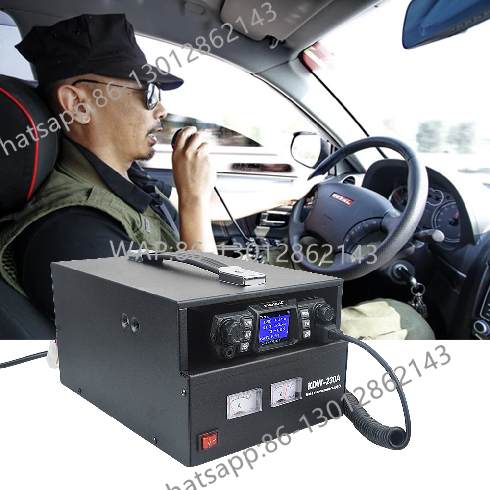전원 공급 장치 13.8V 30A 최대, 냉각 팬, 켄우드 TK868 TK868G, 야에수 FT-1907 FT-7900 모바일 라디오용 손잡이가 있는 금속 상자