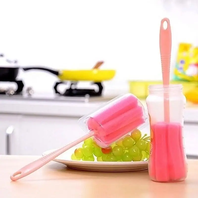 Kitchen Cleaning Tool Sponge Brush 2 Pcs For Wineglass Bottle Coffe Tea Glass Cup