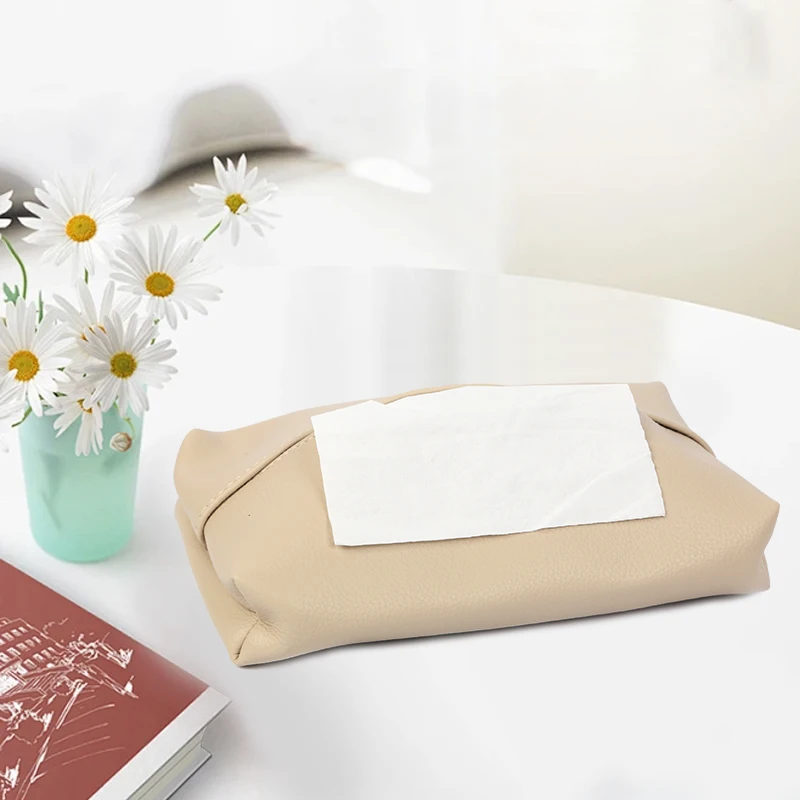 Tissue Box Light Luxury Living Room Creative Nordic ins Wind Rectangular Storage Car PU Leather Pumping Paper Box 6