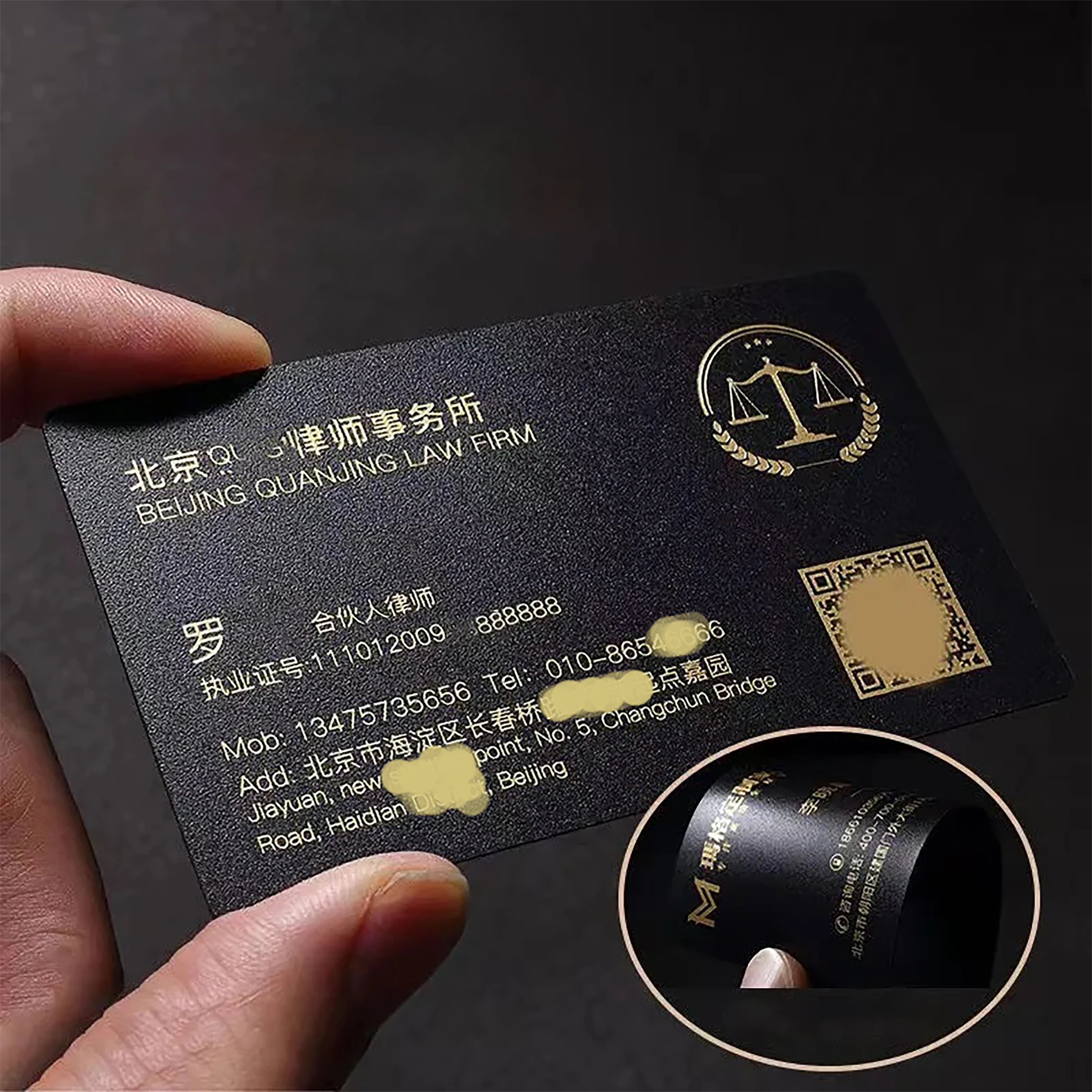 맞춤형 PVC 명함, 비즈니스용 개인 디자인 방수 라운드 코너 광택/무광/반투명 PVC 명함