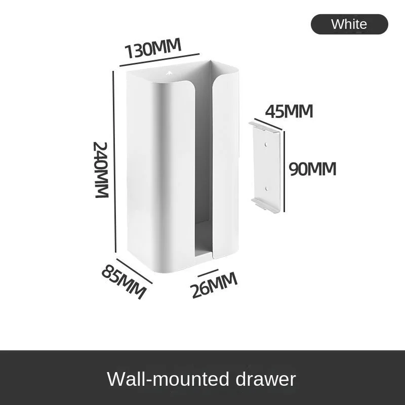 Toilet Bathroom Tissue Box Wall-mounted Punch-free Hand Wiping Paper Box Magnetic Household Face Towel Storage Box