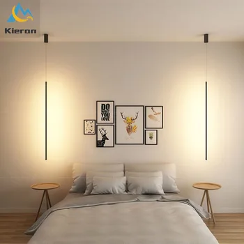 Modern Geometry Line Strip Droplight LED Pendant Lamps Dining Room 1