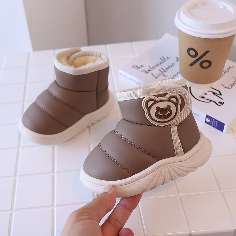 Winter New Toddler Snow Boots First Walkers Plush Warm Kids Cotton Shoes Boys Girls Short Boots baby shoes baby boots winter snow boots