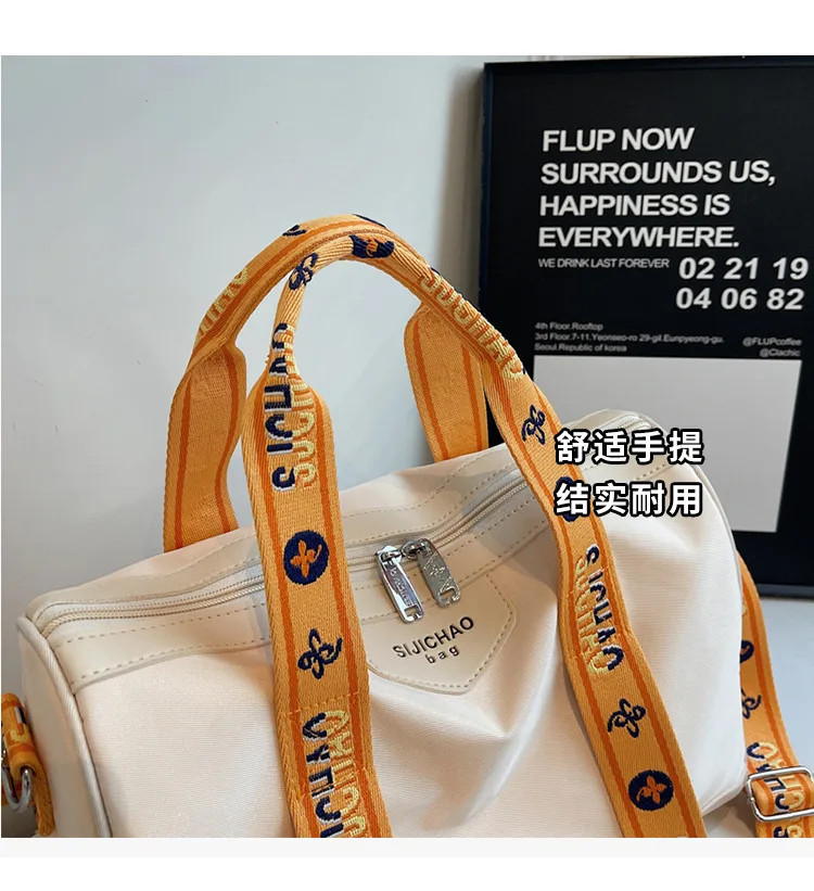 2026 Neueste trendige, vielseitige Hand-Reisetasche mit Buchstaben-Gurtband, Umhängetasche, lässiges Gepäck, Handbabgs – Detail 6
