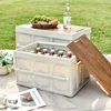 1 Outdoor Camping Storage Box With Handle, 15L Foldable Storage Box, Portable Camping And Picnic Storage Box, Car Luggage 3