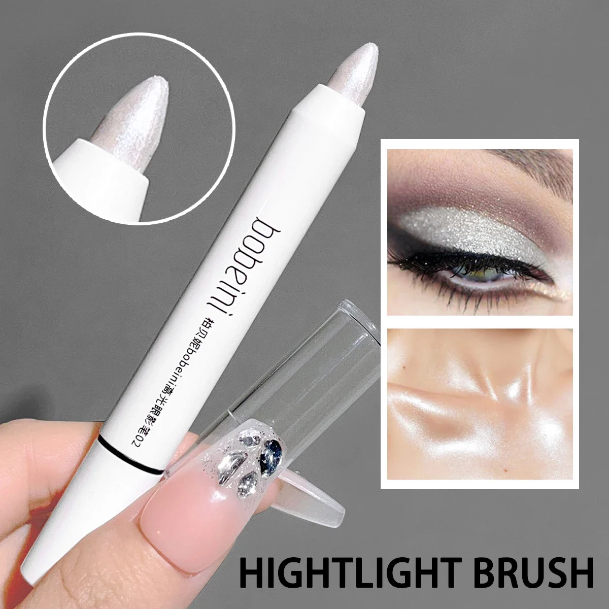 Highlight Eyeshadow Pencil – Waterproof, High-Pigment, Crease-Proof, Matte & Shimmer, One-Swipe Glow for Daily, Party makeup 2