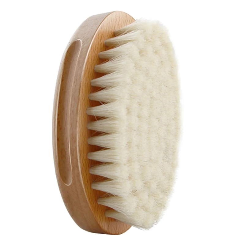 Baby Hair Brush Wooden Brush Newborn Scalp Massager Brush Infant Hair Grooming Brush Natural