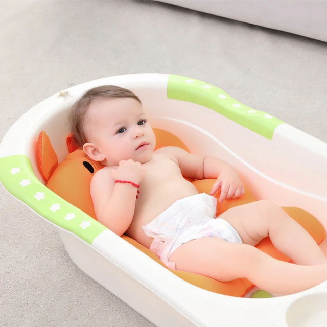 Baby Bath Seat Support Mat Foldable Baby Bath Tub Pad & Chair Newborn Bathtub  Pillow Infant Anti-Slip Soft Comfort Body Cushion - AliExpress