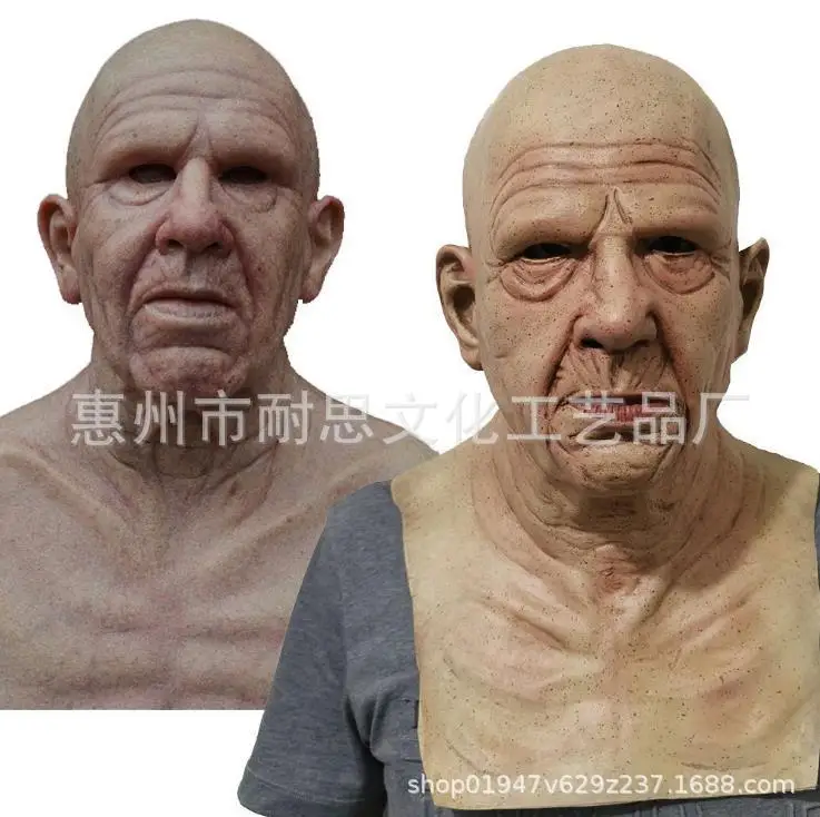 Realistic Bald Old Man Mask Breaking Bad Walter White Mask Heisenberg Latex Adult Halloween Cosplay Party Masquerade Props halloween mask