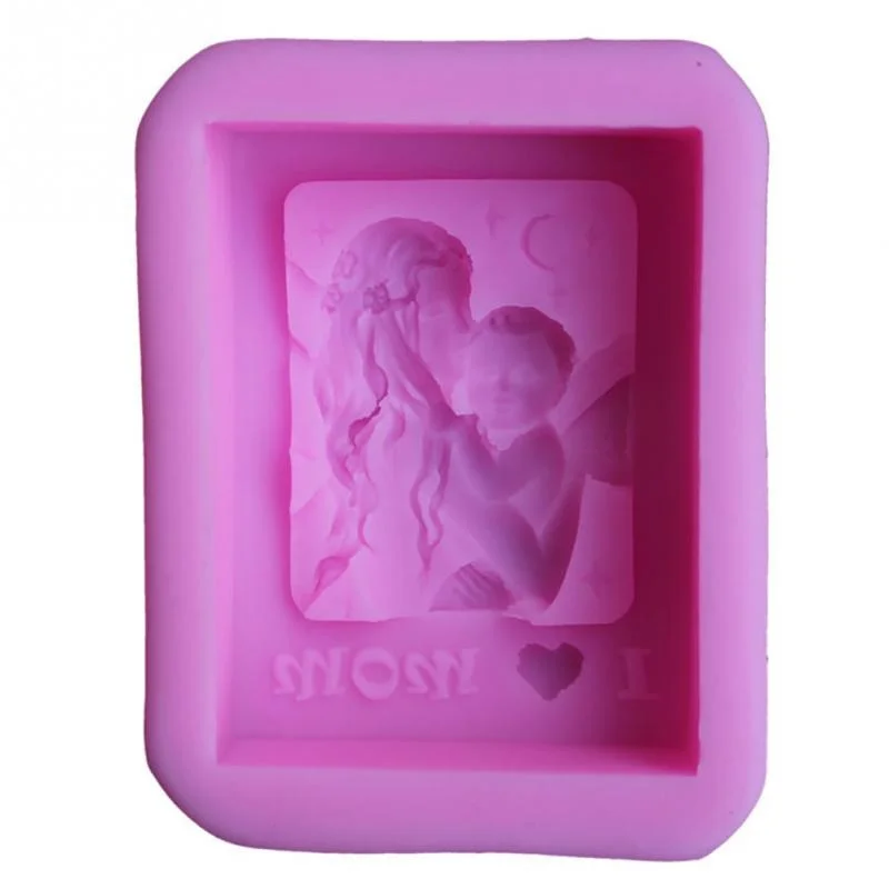 Silicone Mold Baking Mold Soap Molds Mother Holding Baby Silicone Soap Mold