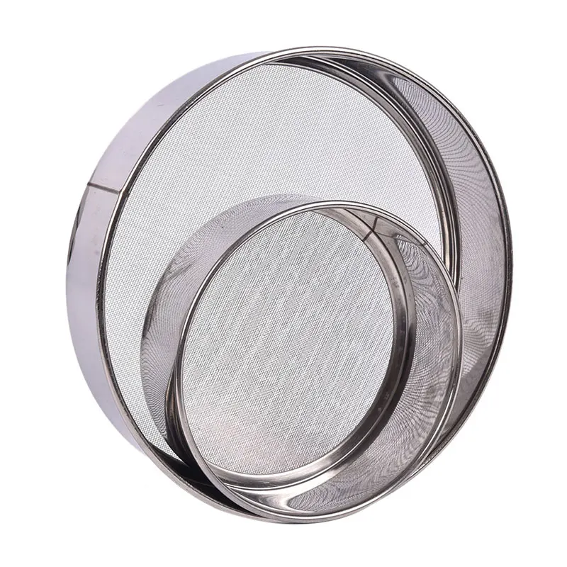 Flour Sifter Baking Tools Mesh Strainer Fine Mesh Strainer Powder Sieve Kitchen Mesh Flour Sifter Round Stainless Steel Flour Sieve Strainer Sifters
