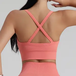 Quick Dry Crz Yoga Sports Bra For Women Solid Color Nude Sports