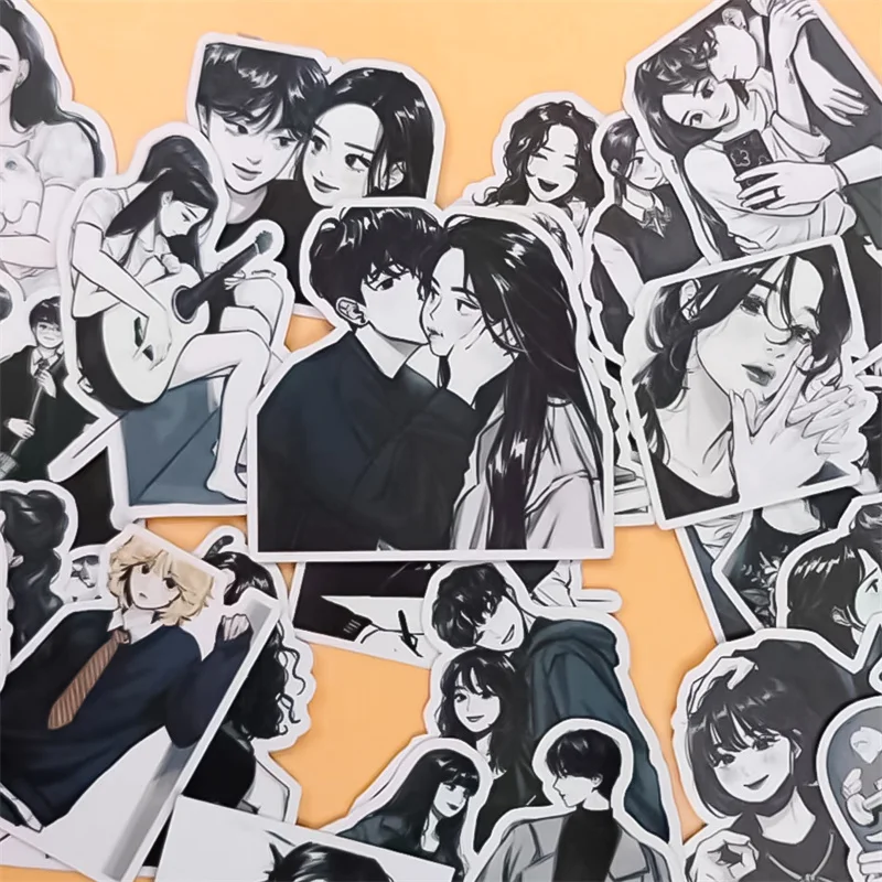 23pcs Love Each Other\'s Men And Women Stickers Crafts And Scrapbooking Stickers Book Student Label Decorative DIY Stationery