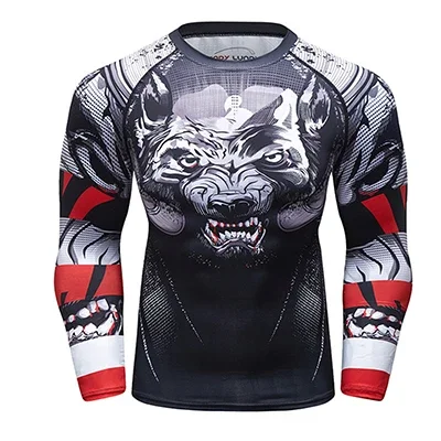 Men Sport MMA Rashguard Jiu Jitsu Jerseys+Pants Fitness T Shirt UCF BJJ Boxing Set Gym Rash Guard Fightwear Sportsuit Boxeo sports apparel mens t shirt