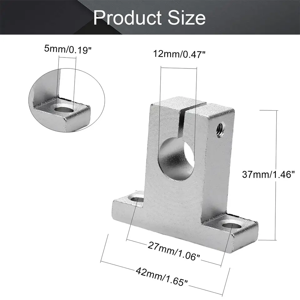 2/4pcs Sk8 Sk10 Sk12 Sk16 Sk20 Sk25 Sk30 8mm Linear Bearing Rail Shaft Support Xyz Table Cnc Router Sh8a 3d Printer Part image 8