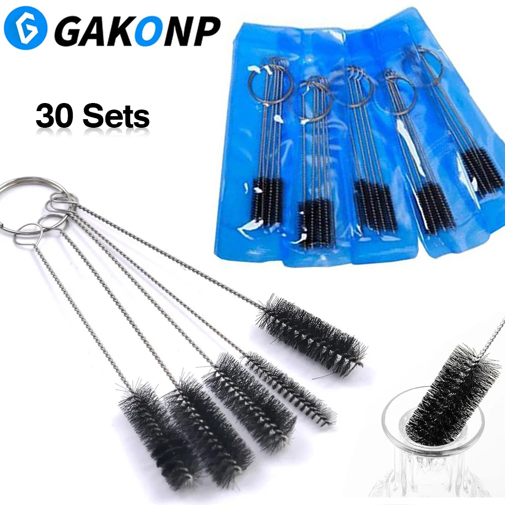 

30 Sets Tattoo Needle Tip Brush Mini Cleaning Brush Glass Tube Brush Cleaning Tools Cleaning Repair Kit for Tattoo Accessories