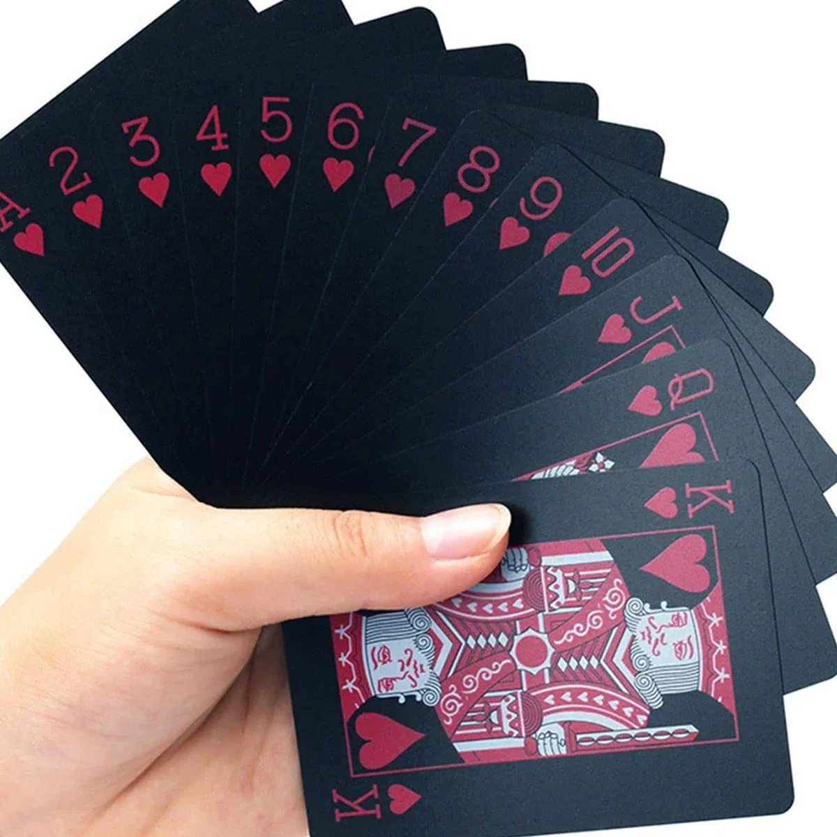 54pcs Cardwaterproof Black Matte Playing Card PVC