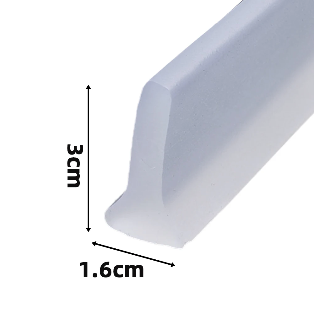 Shower Water Stopper 1-2M Bathroom Silicone Retaining Strip Water Shower Dam Flood Barrier Dry Wet Separation