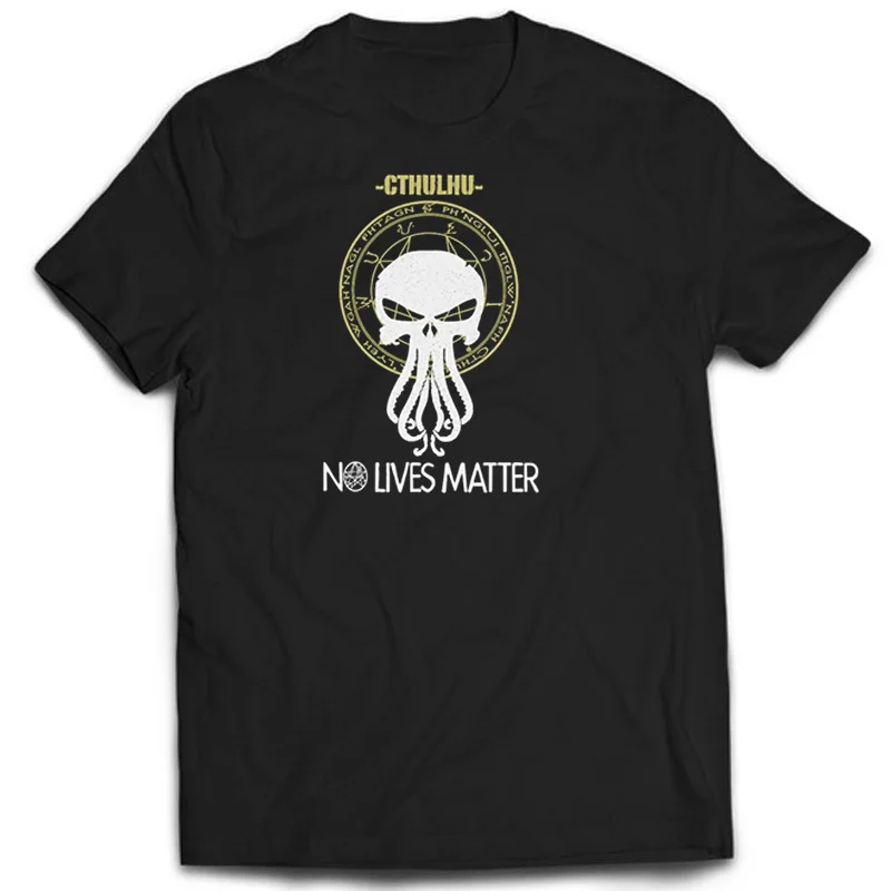 Cthulhu 패션 그래픽 스트리트웨어 데일리 캐주얼 100% 코튼 티셔츠, 하라주쿠 오버사이즈 빈티지 상의