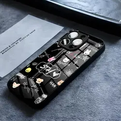 Luxurious S - Strays K - POP Inspired Kid Phone Case with Air Glass Design - iPhone 14 Plus (Black1)