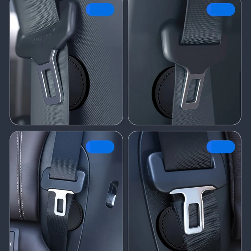 Magnetic Car Seat Belt Holder PU Leather SeatBelt Non-slip Spacing Limiter Fixed Buckle