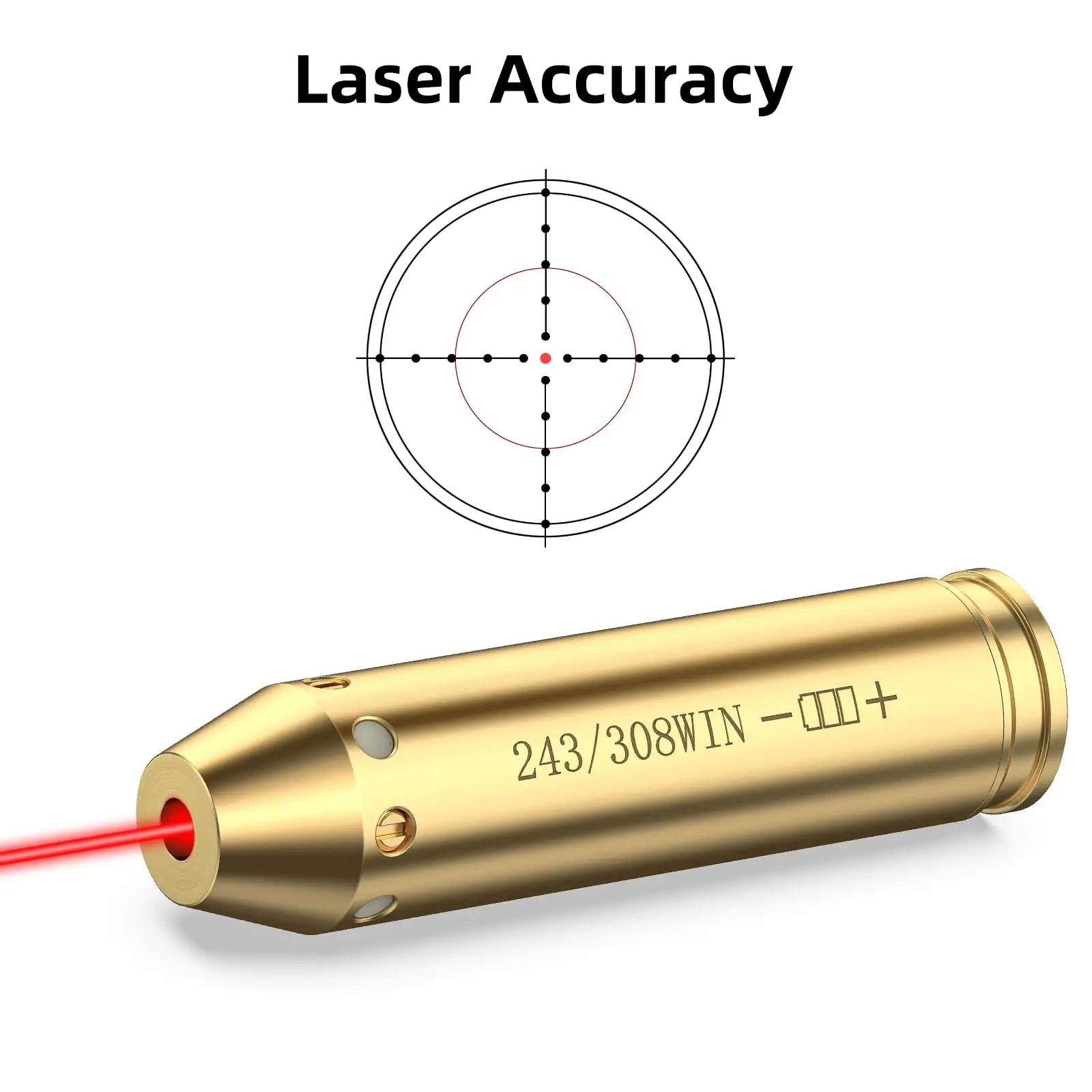 EZshoot 243 308 win Red Laser Boresighter Fit Rifle Integral Mount with Extra Batteries Hunting High Accuracy