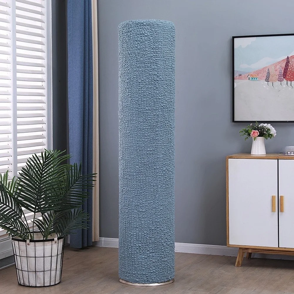 원통형 캐비닛 에어컨 유닛용 수직형 에어컨 먼지 커버 폴리에스터 소재 175x40cm 화이트 커피 블루