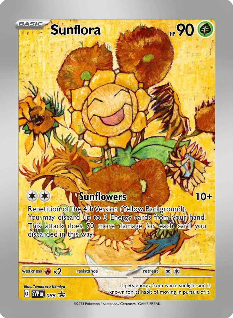 Pikachu Van Gogh Museum Collection Cards DIY Classic Single Card Game Anime Self Made Cards Gift Toys