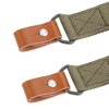 Outdoor Hunting Rifle Sling Rope With Cowhide Gun Rope Technique Adjustable Nylon Fan Seat Belt Double-point Lanyard 4