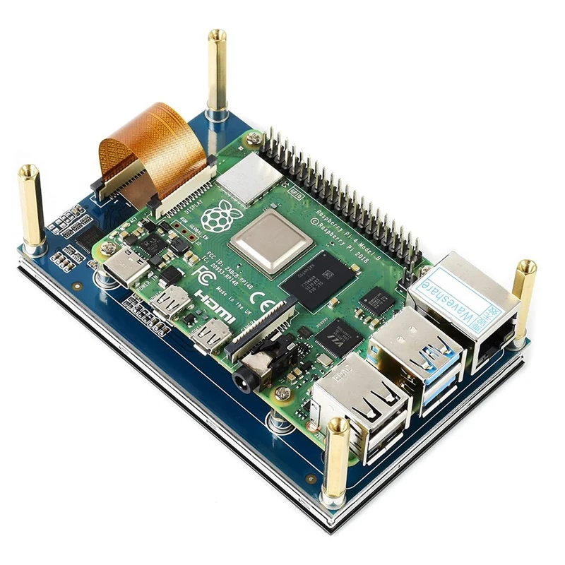 Waveshare-pantalla-LCD-DSI-de-4-3-pulgadas-para-Raspberry-Pi-4B-3B-3A ...