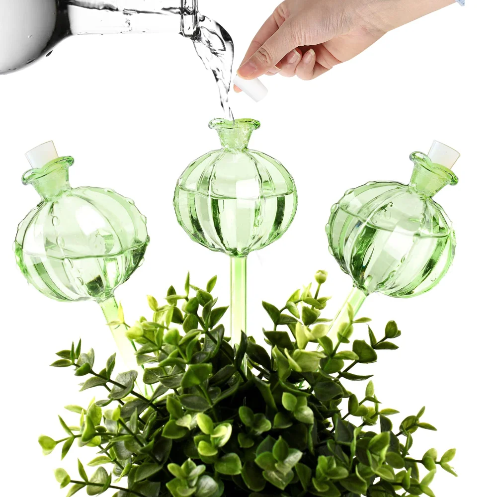 

Капельницы для полива цветов, удобные зеленые автоматические капельницы для полива, легко заправляются, 1 шт.