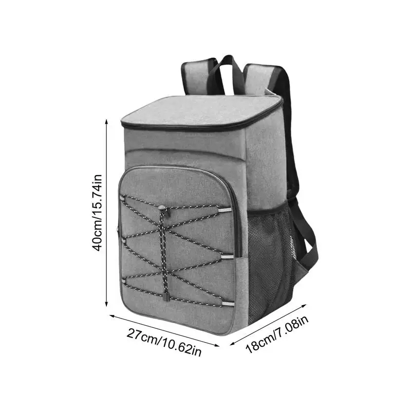 Cooler Backpack Leakproof Insulated Cooler Bag With Side Pockets Heavy Portable Grocery Box Waterproof Thermal Storage Backpack