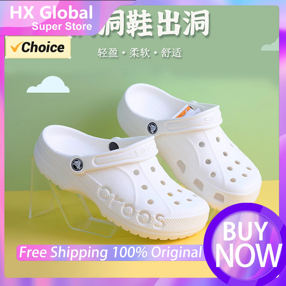 Croos Breathable Slippers Lightweight Comfortable Casual Wading Beach Couple Hole Sandals Custom Jelly Garden Hollow-out EVA