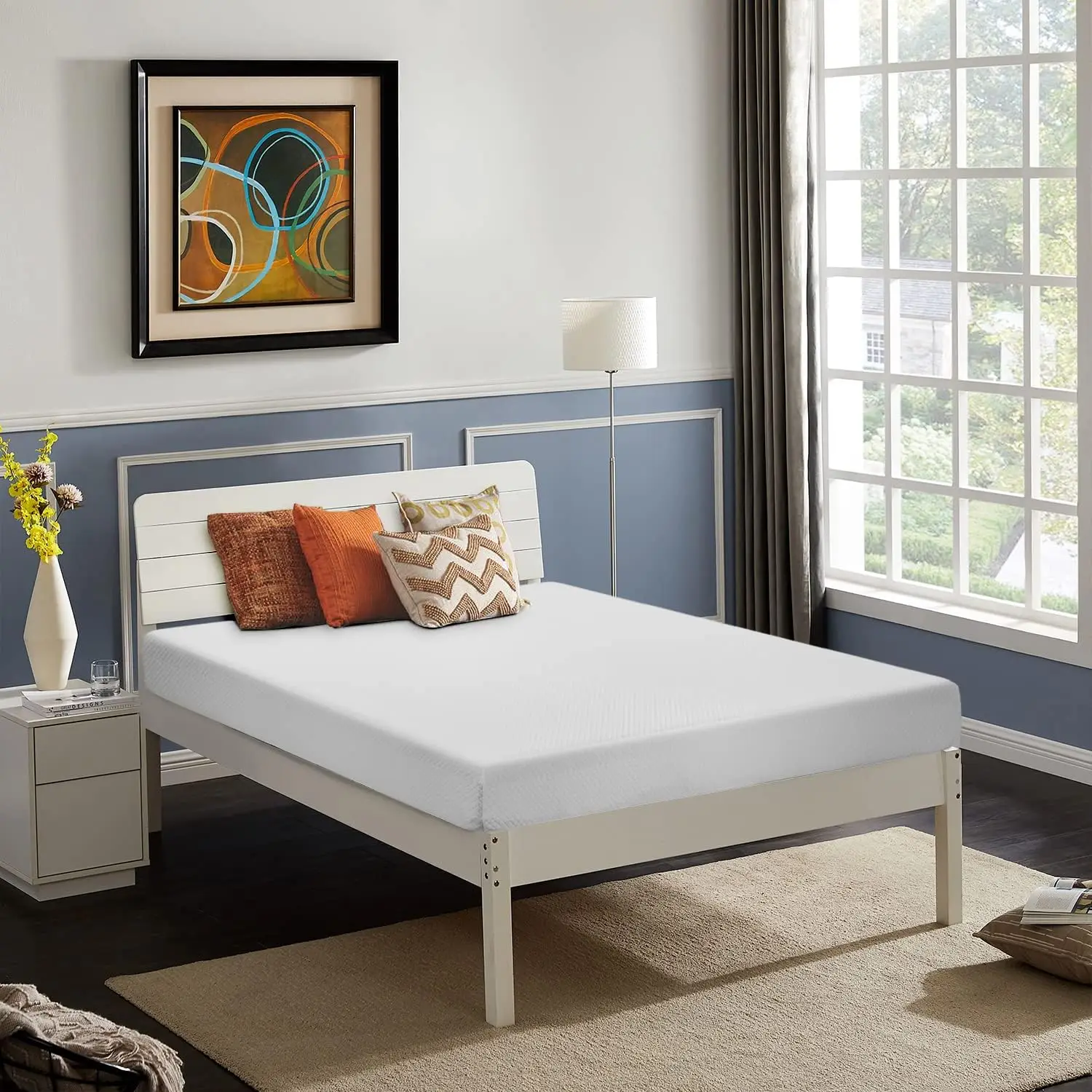 Mattress 6 inch Gel Memory Foam Mattress Queen Mattresses Medium Firm Mattresses for Cool Sleep Relieving Pressure Relief C