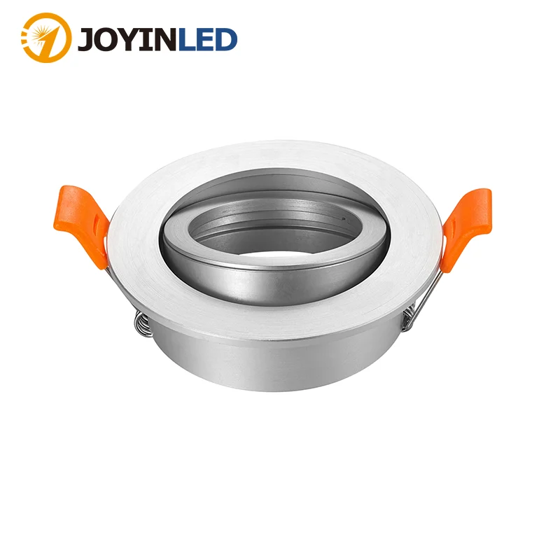Round-Surfaced-Mounted-Silver-Aluminum-GU10-MR16-Lamp-Holder-Spot-Light ...