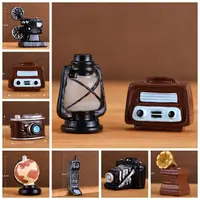 Doll Houses Figure Retro Nostalgic Figurine Mini Retro Dollhouse Figurine Ornaments Miniature Creative Camera Miniatures Model 1