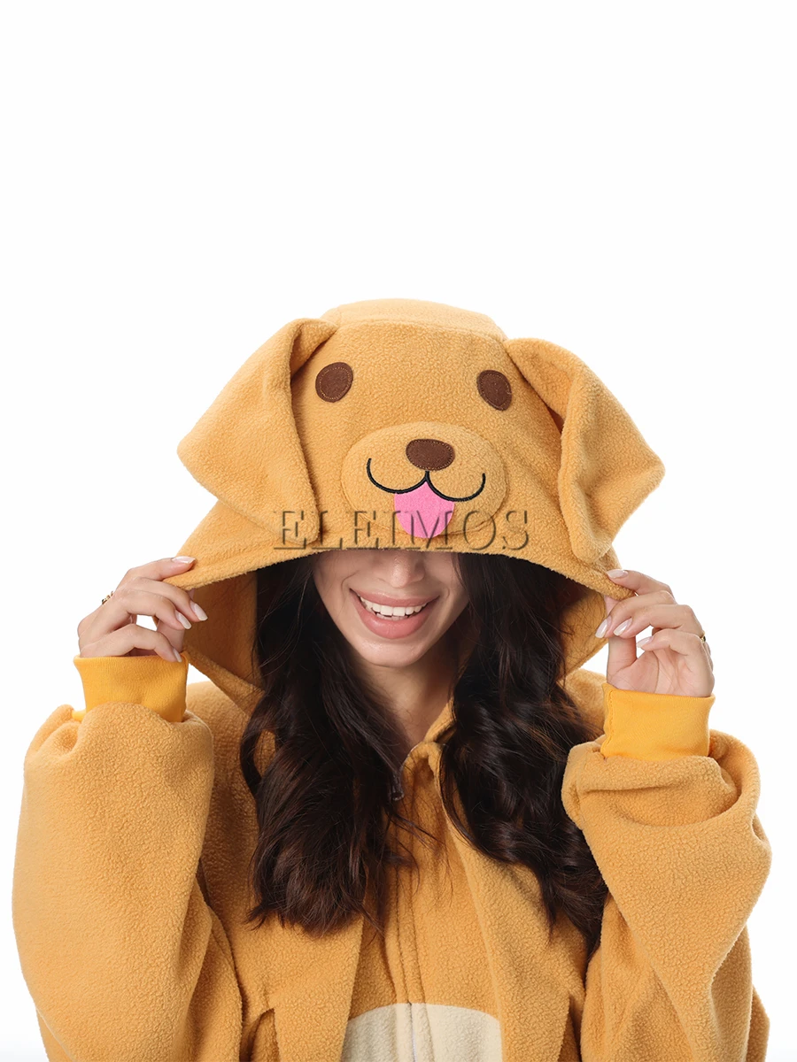ELEIMOS Halloween Onesie Dog For Women Men Adult Animal Kigurumis Pyjamas Cartoon Pajama Homewear Cosplay Costume