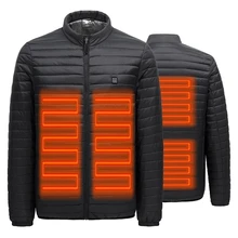 

Men Ultralight Heate Jacket Winter Warm USB Heating Vest Smart Thermostat Hooded Heated Clothing Waterproof Warm Padded Jacket