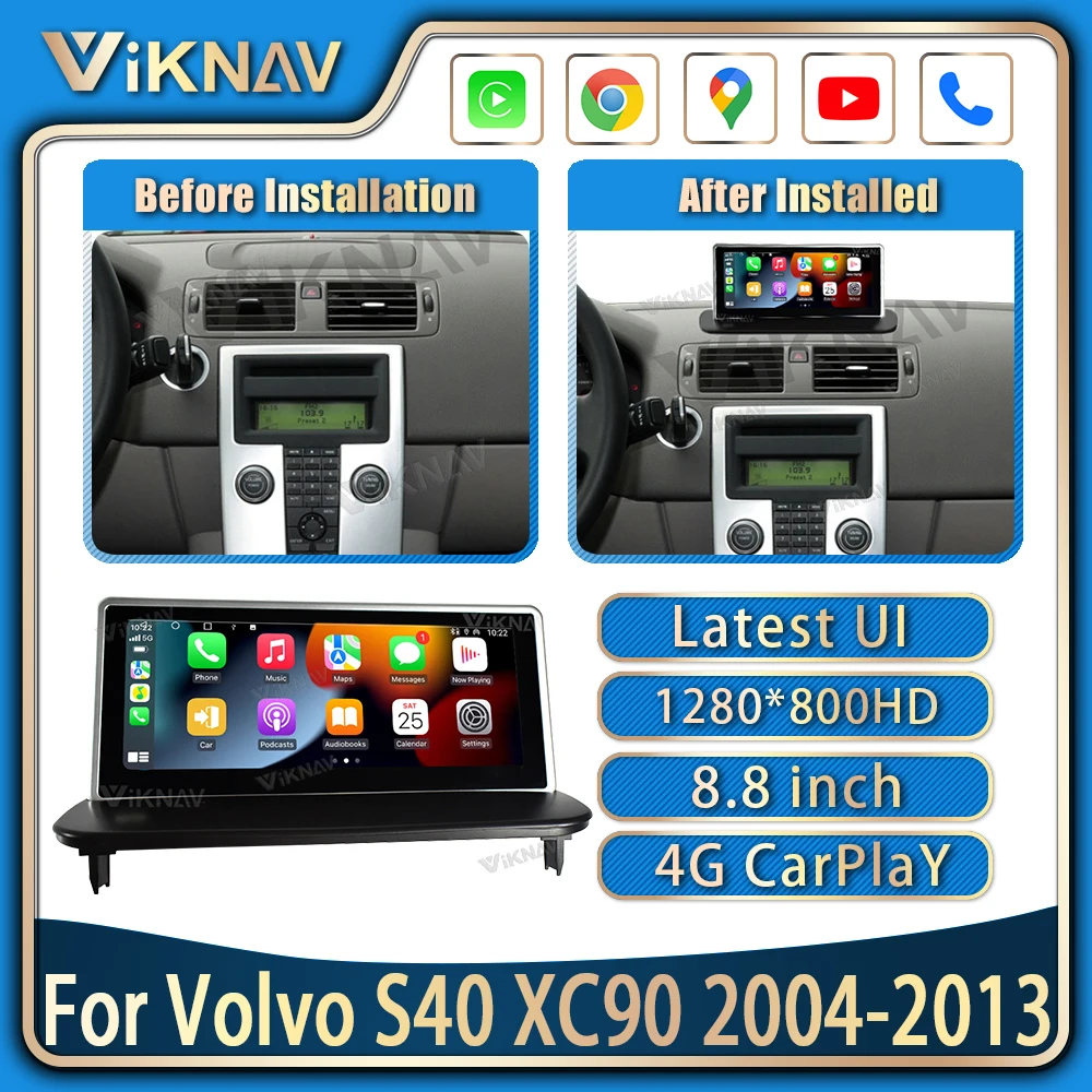 

8.8inch Android Auto GPS Navigation For Volvo S40 XC90 2004-2013 Auto Stereo wireless Carplay Car Radio Multimedia Stereo Player