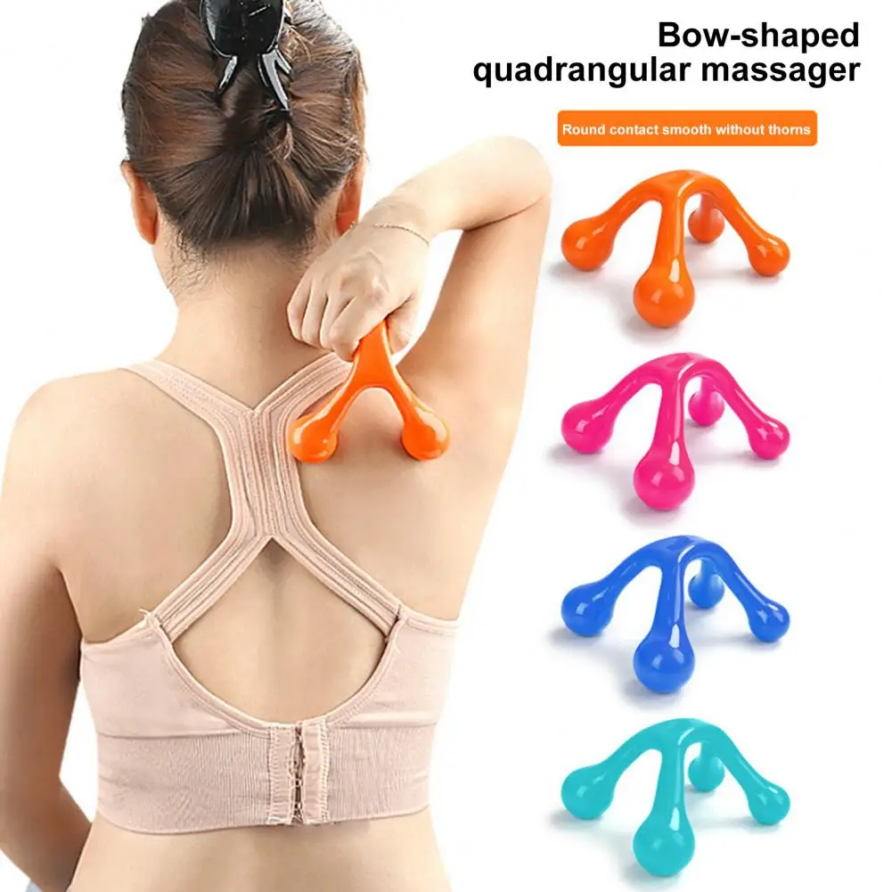 Handheld Full Body Massager 4 Legged Pressure Point Muscles Recovery Physical Therapy Shoulder Arm Neck Back Feet Massage Tool, handheld massager