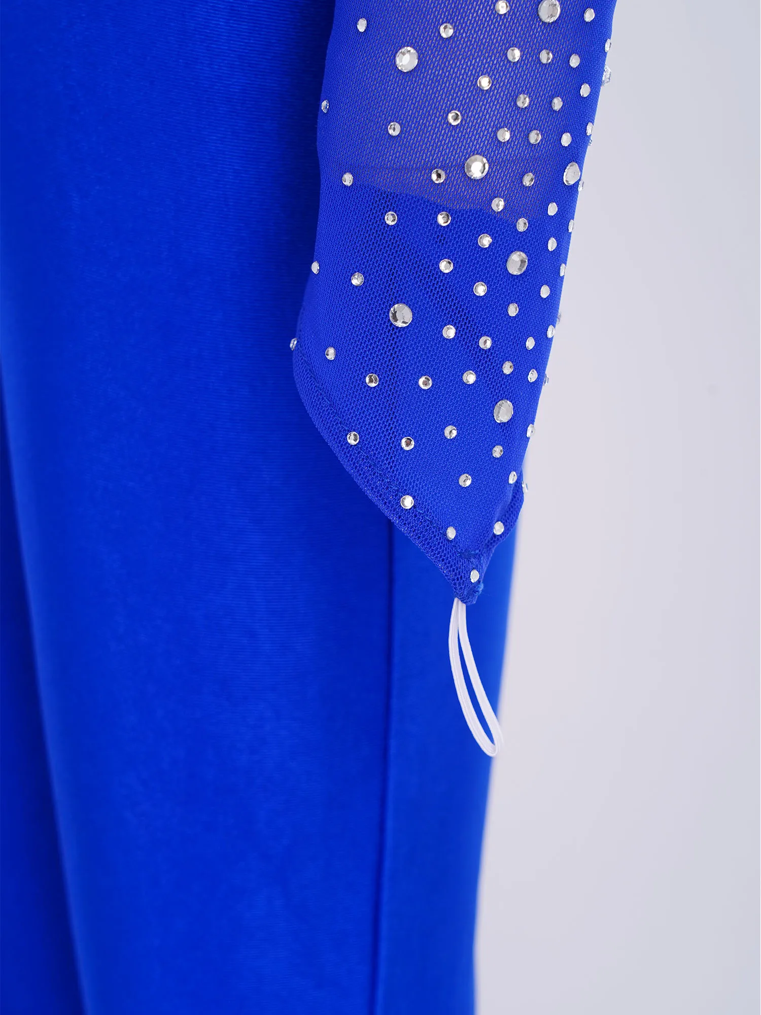 Kinder Mädchen Glänzende Strasssteine Gymnastik Overall Langarm Ballett Tanz Trikot für Eiskunstlauf Akrobatik Yoga Leistung – Detail 40