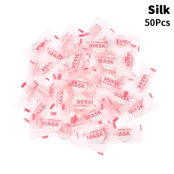 Pack of 50/100 Compressed Disposable Facial Masks - Portable Silk/Cotton Skin Care Towelettes (Silk 50Pcs)