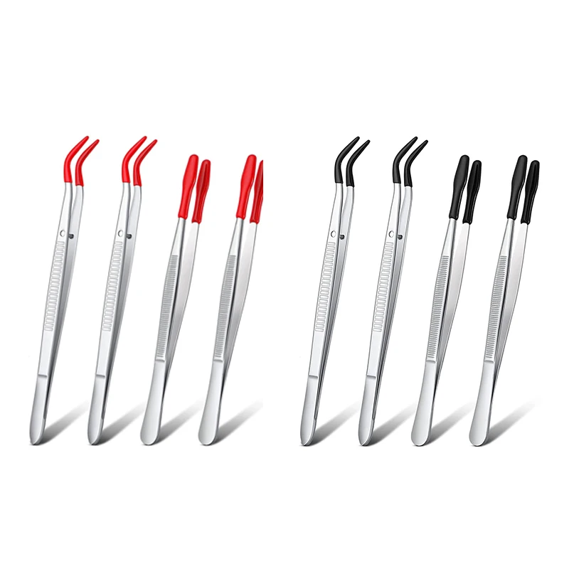 

2 шт., пинцеты с плоским наконечником, из нержавеющей стали